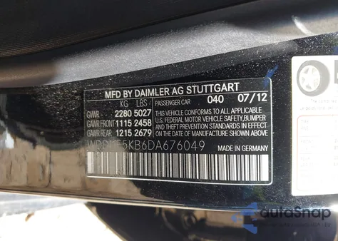 2013 Mercedes-Benz E 350 из США, поврежденный, VIN WDDHF5KB6DA676049